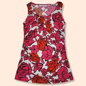 Pink and Red Floral Blouse